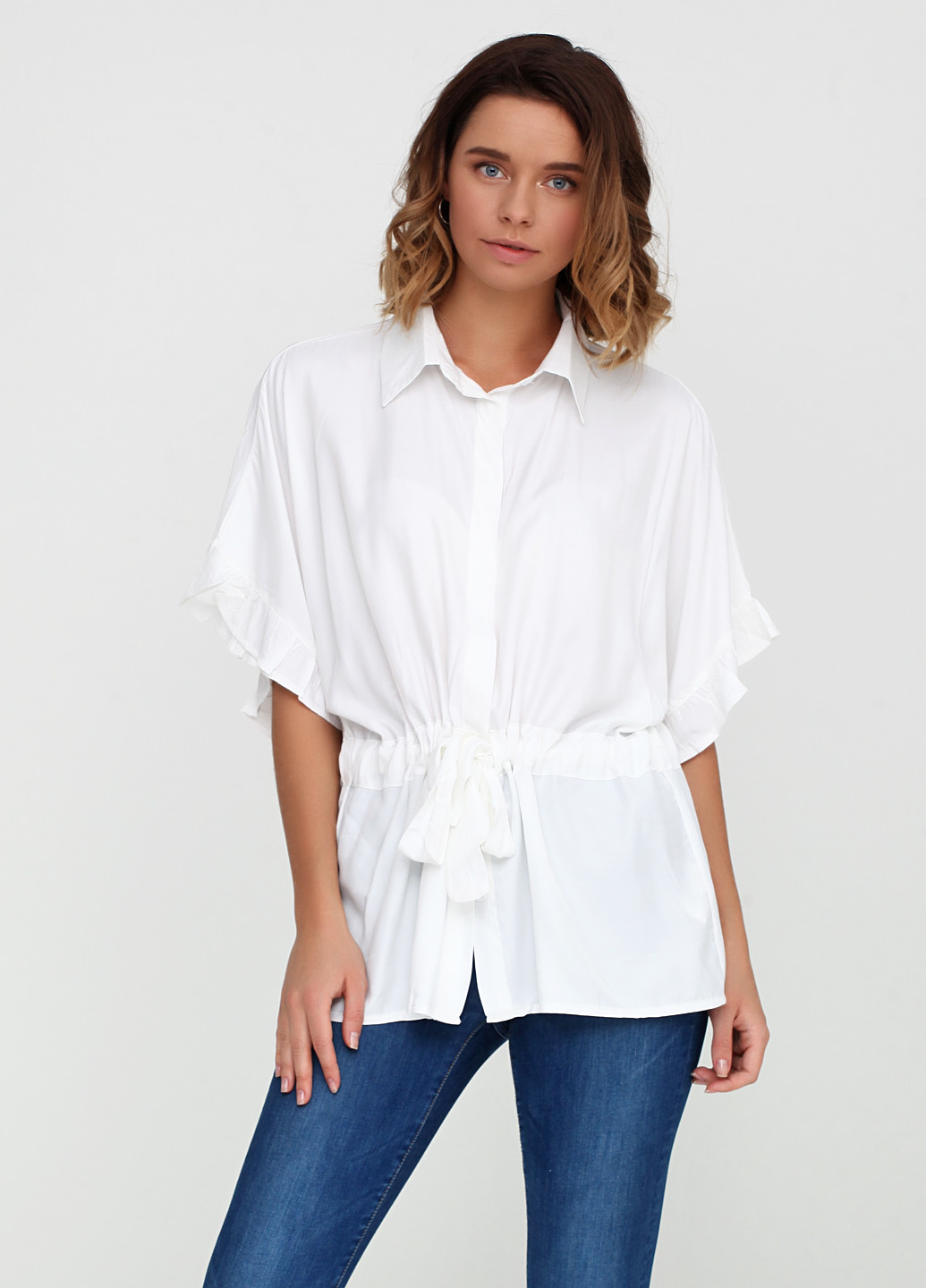Белая демисезонная блуза Vertex