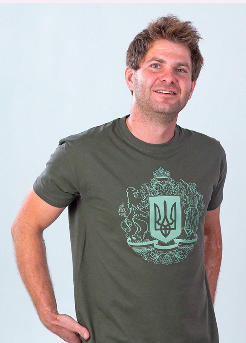 Хаки (оливковая) футболка Sol's