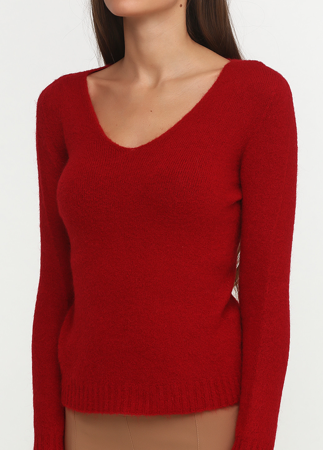Красный зимний пуловер пуловер Rinascimento