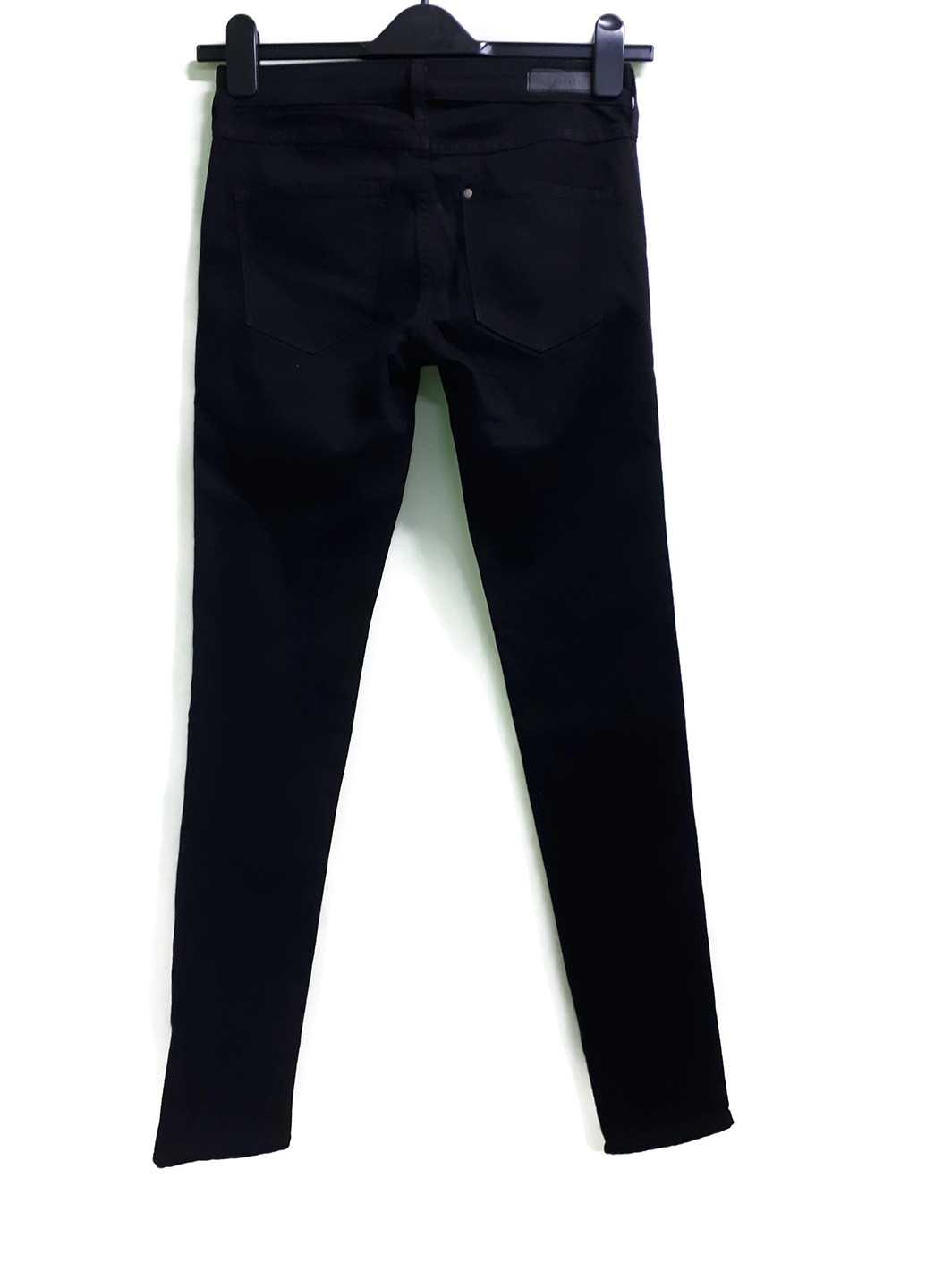 Джинси H&M завужені однотонні чорні джинсові бавовна