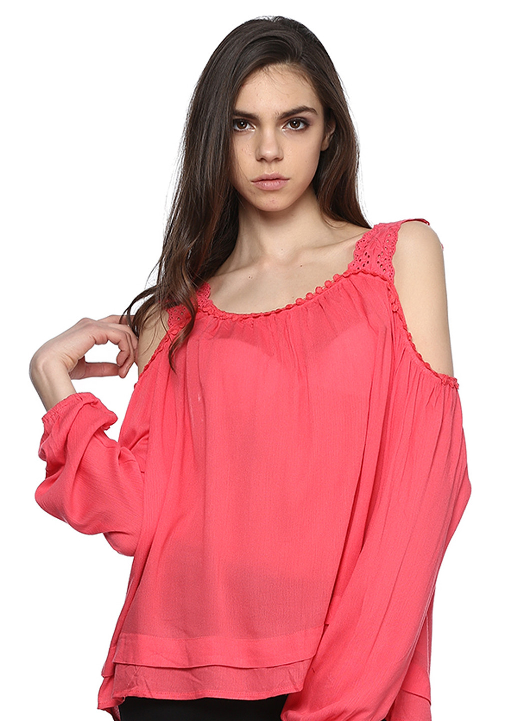 Розовая демисезонная блуза Яavin
