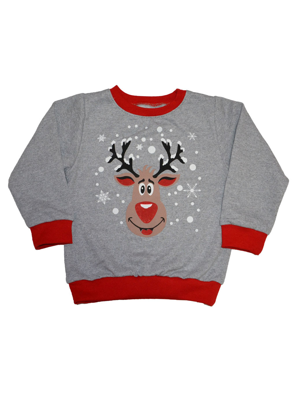 Sweet Hats світшот новорічний сірий кежуал бавовна