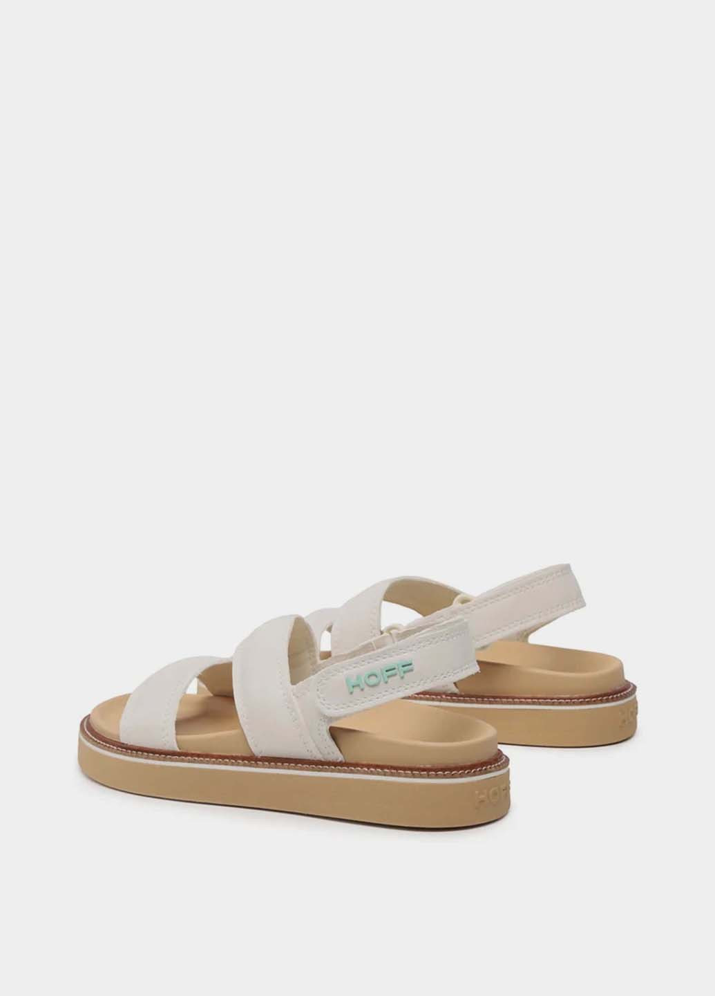 Белые босоножки Hoff на липучке с логотипом