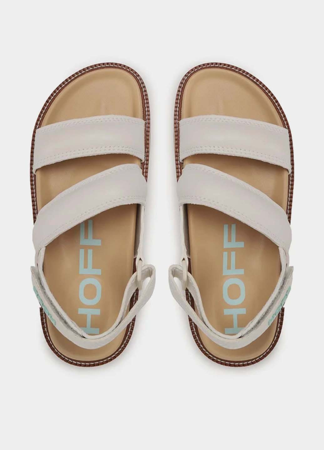 Белые босоножки Hoff на липучке с логотипом