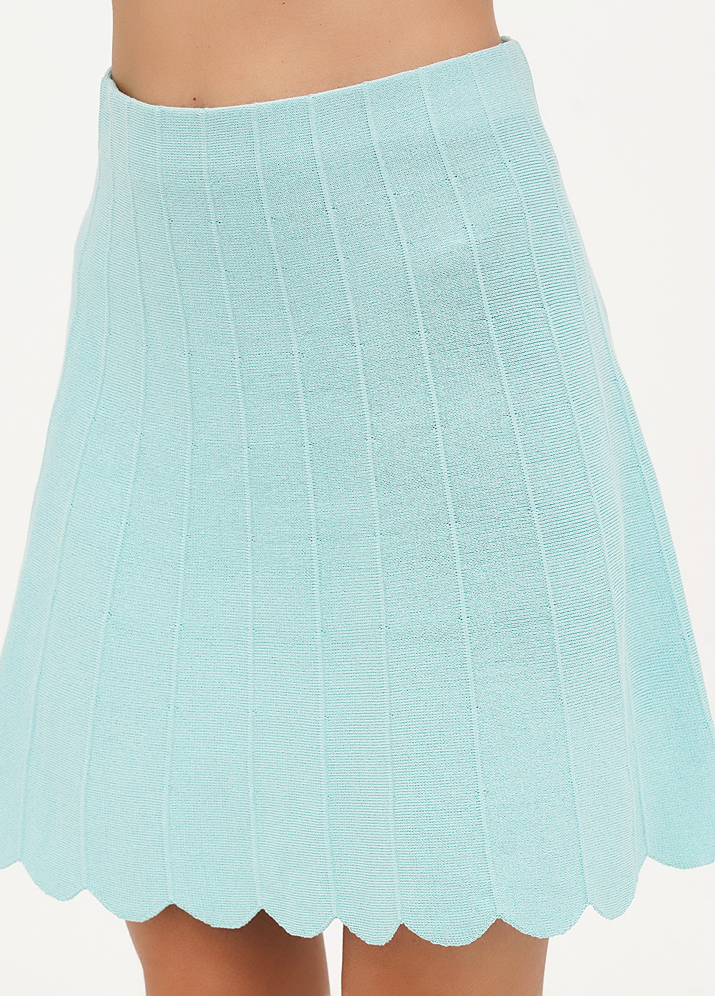 Бирюзовая кэжуал однотонная юбка Joie Clair а-силуэта (трапеция)