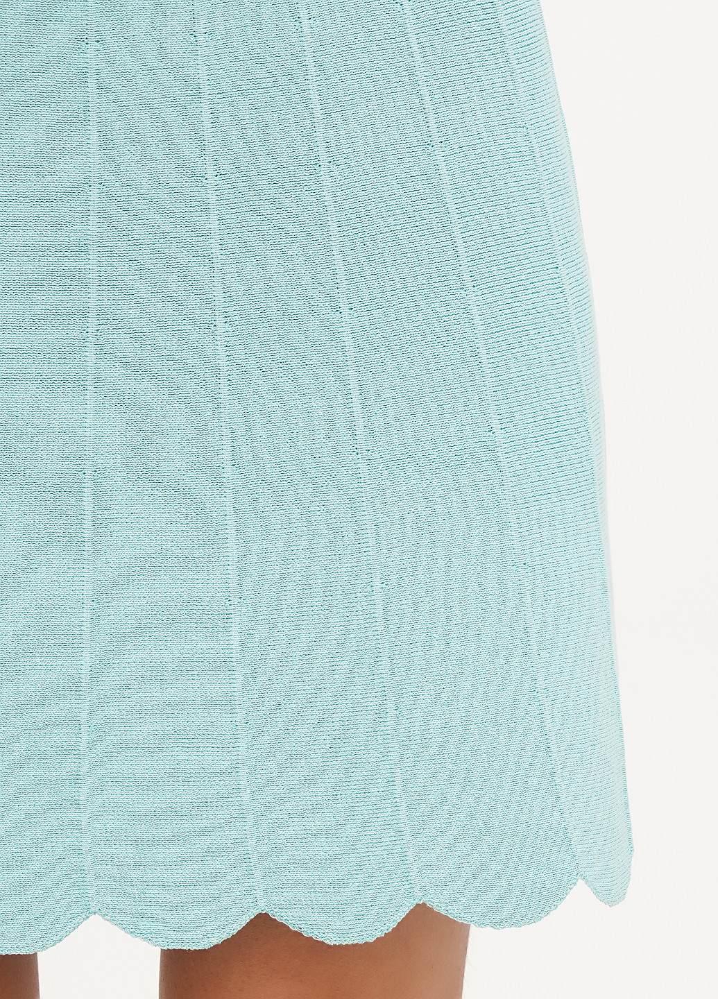 Бирюзовая кэжуал однотонная юбка Joie Clair а-силуэта (трапеция)