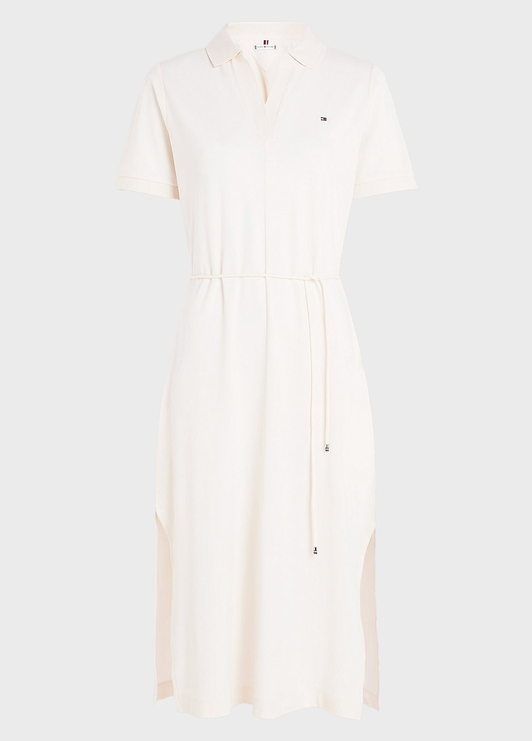 Світло-бежева кежуал сукня поло Tommy Hilfiger однотонна