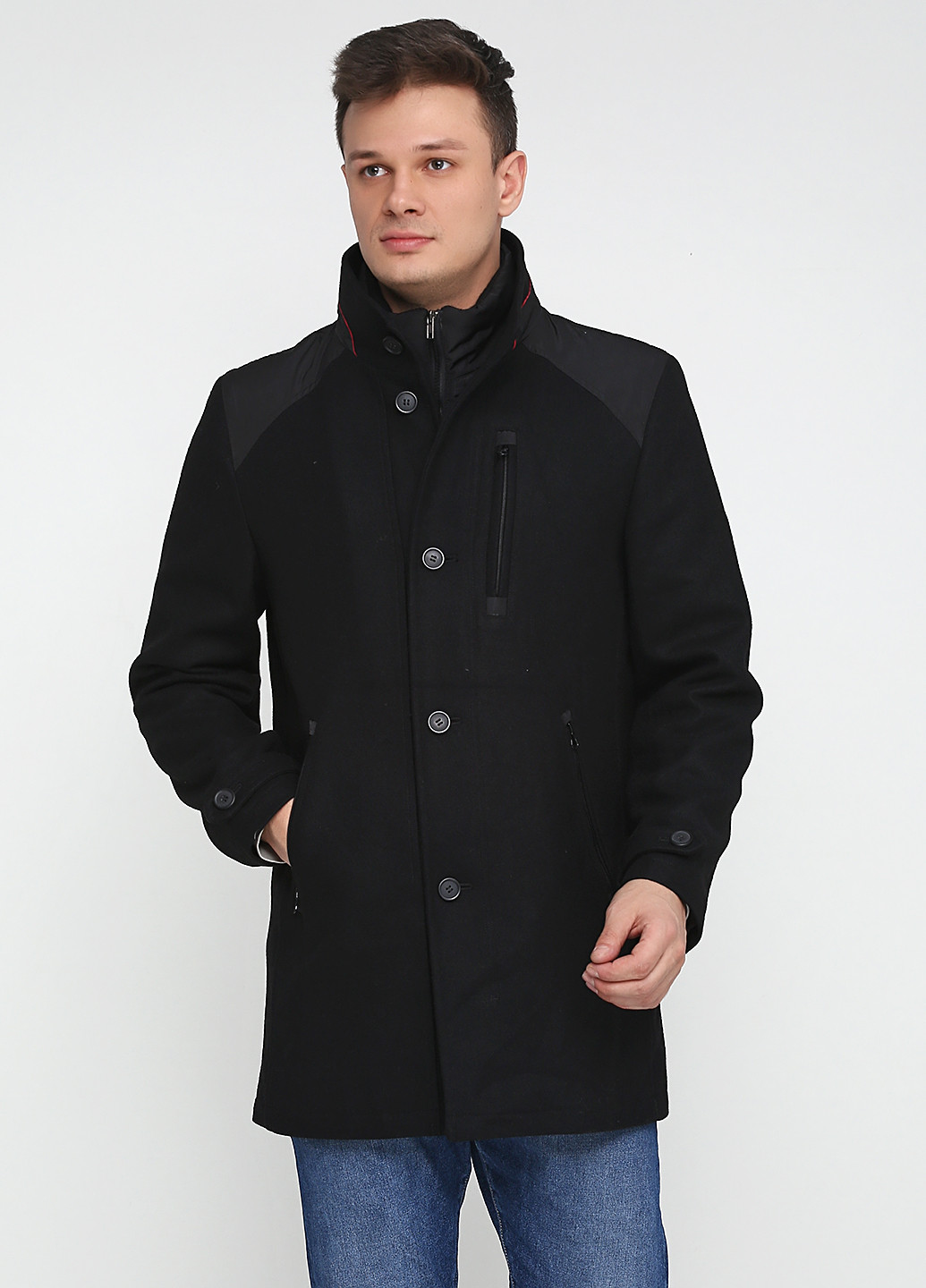 Черное демисезонное Пальто Kaiser