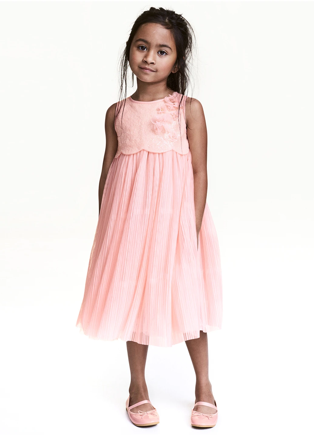 Персиковое платье H&M (56631880)