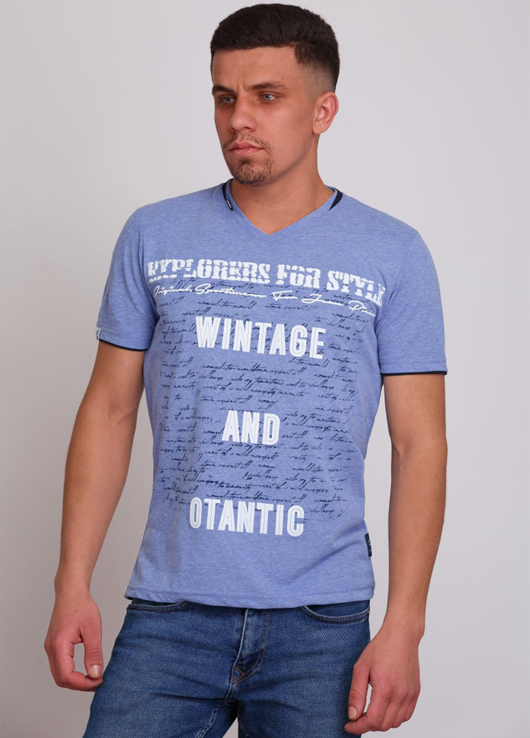 Темно-голубая футболка Trend Collection