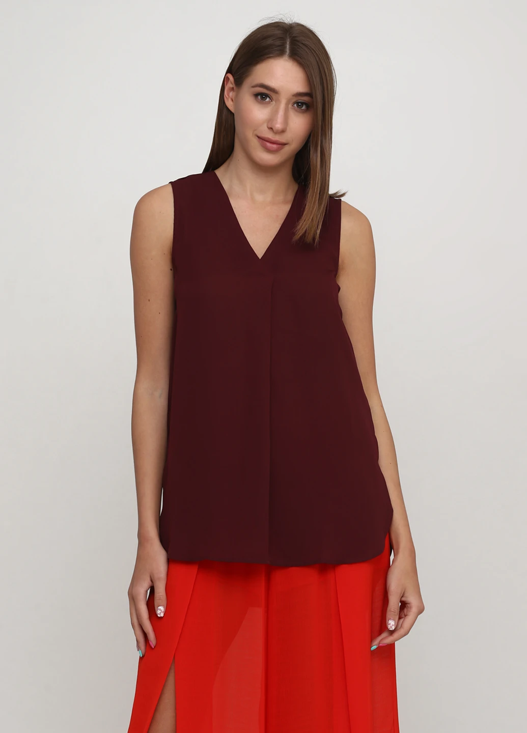 Бордова блуза H&M