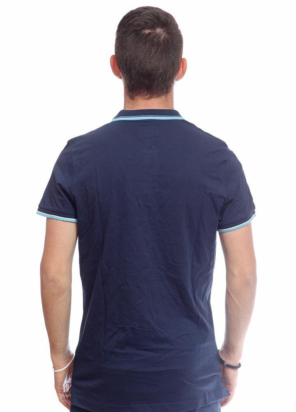 Темно-синяя футболка-поло для мужчин Kenvelo однотонная