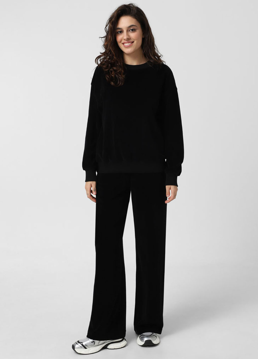 Чорний світшот Promin однотонний без декору (323777838)