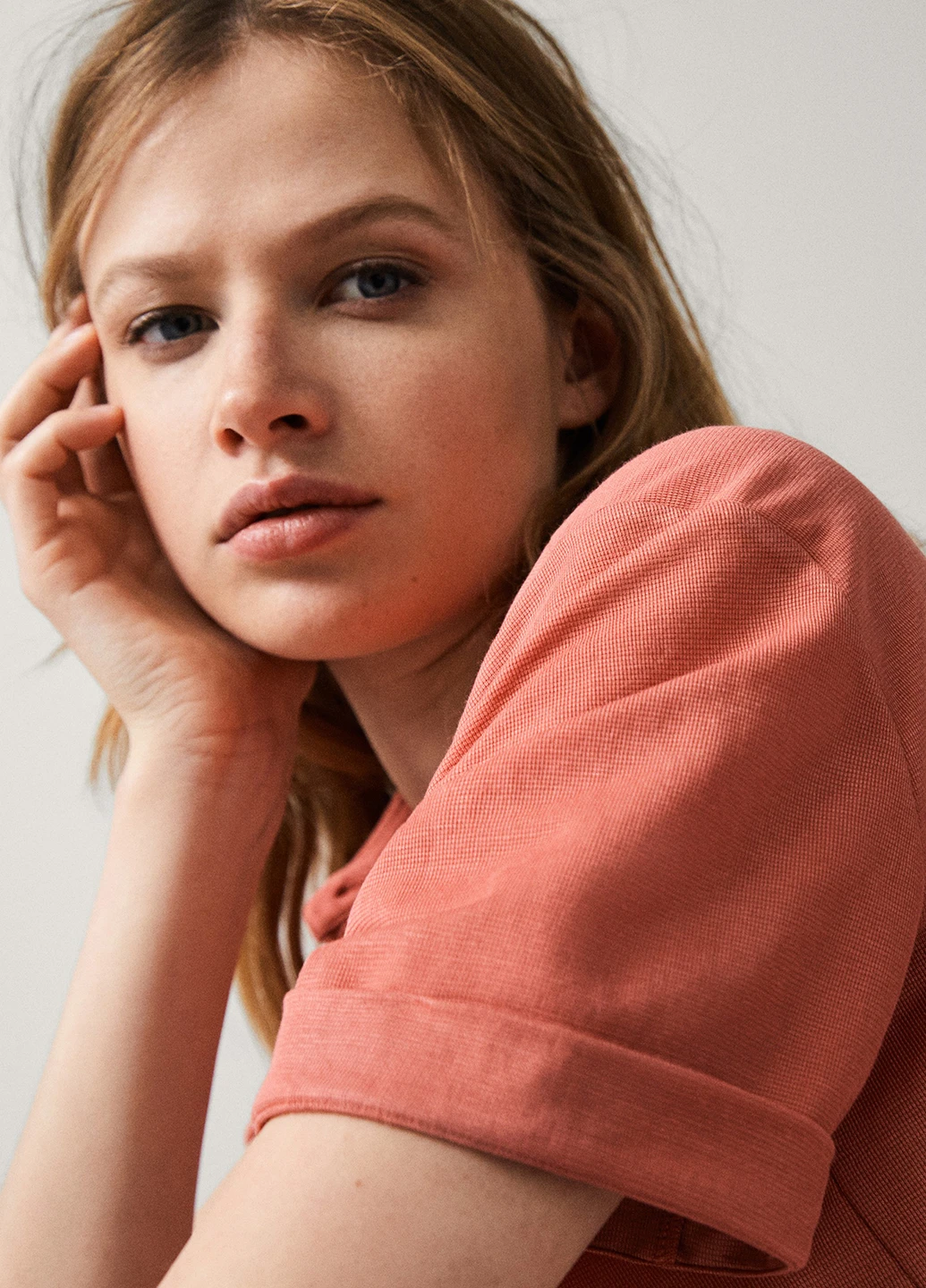Оранжевая блуза Massimo Dutti