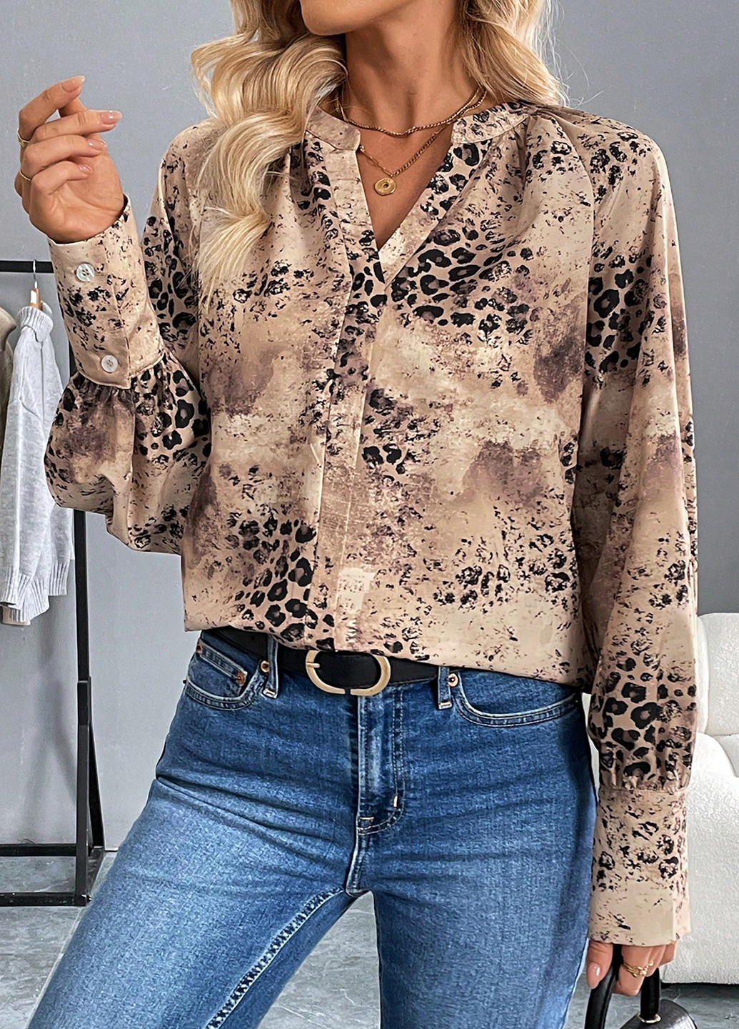 Комбинированная блуза SHEIN