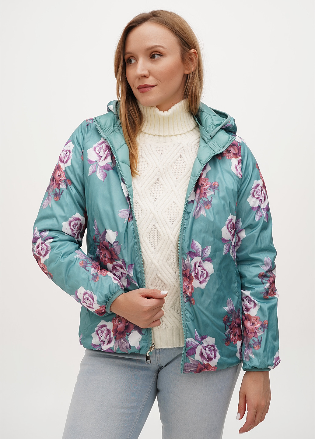 М'ятна демісезонна двостороння куртка Minority