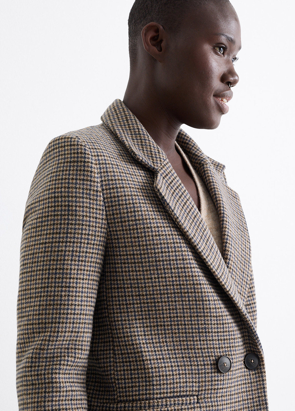 Коричневое демисезонное Пальто двубортное C&A