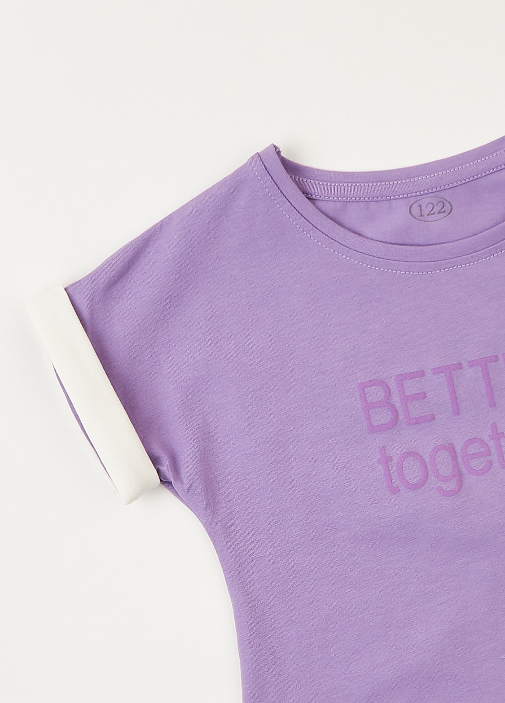 Фиолетовый летний комплект (футболка, шорты) Фламинго