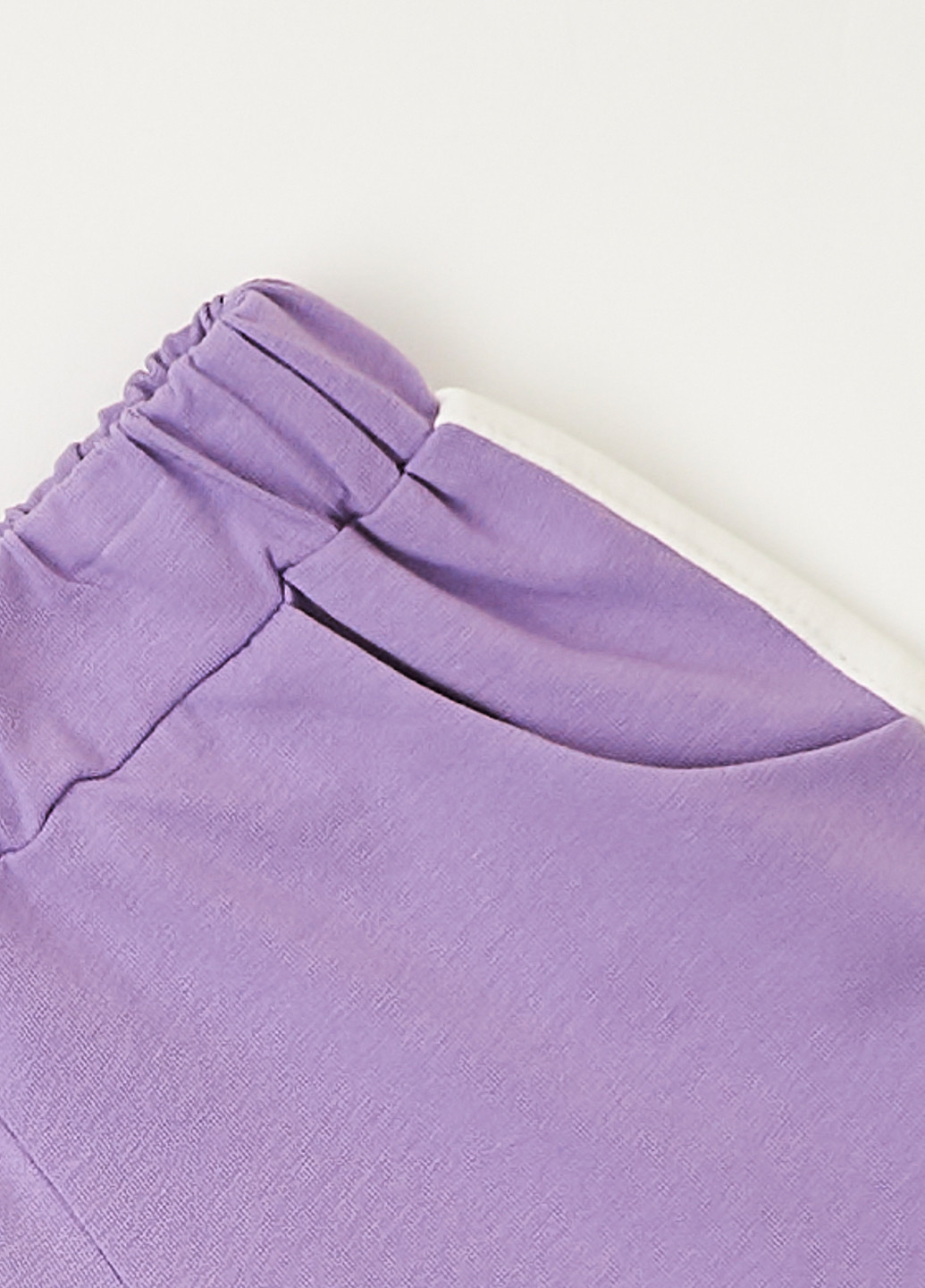 Фиолетовый летний комплект (футболка, шорты) Фламинго