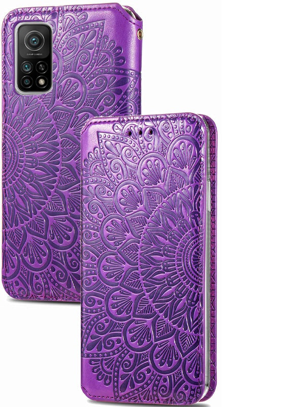 Кожаный чехол книжка Mandala (PU) для Xiaomi Mi 10T / Mi 10T Pro Фиолетовый (is_00000041398_6) Getman (237829184)