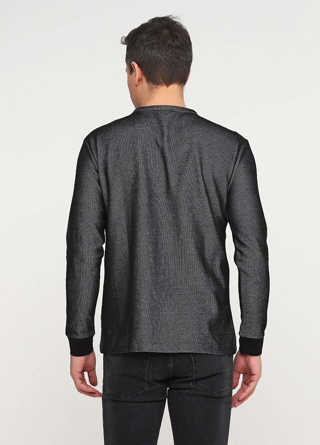 Черный демисезонный кэжуал лонгслив H&M меланж