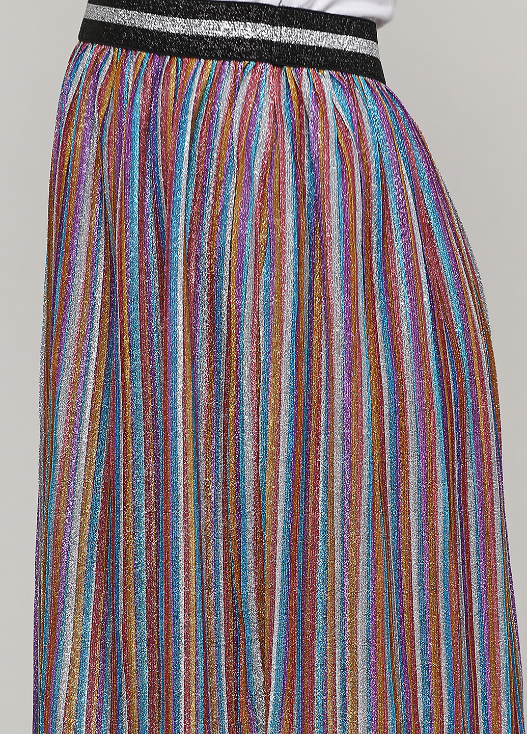 Разноцветная кэжуал в полоску юбка One Love плиссе