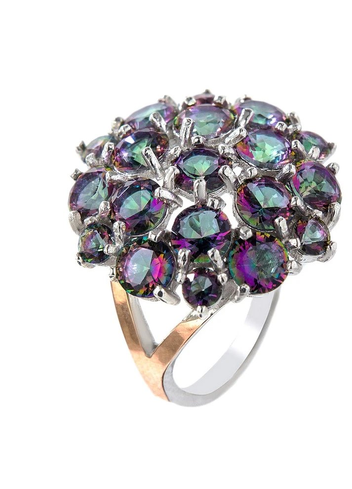 Серебряное кольцо с фианитами Golden Silver (251241069)