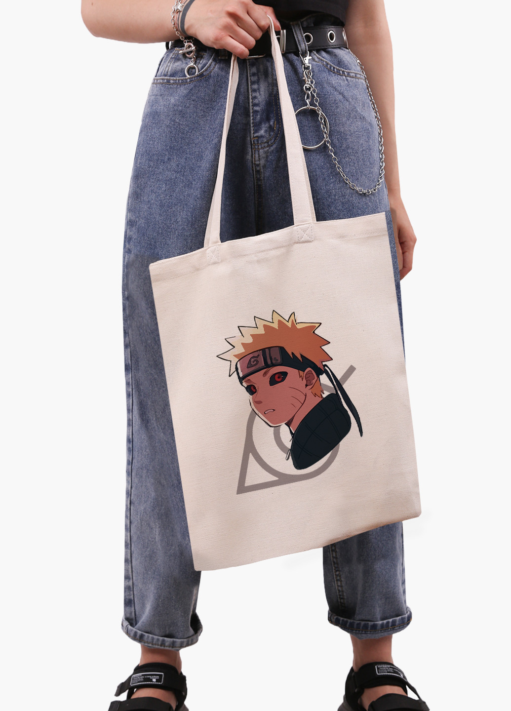 Еко сумка шоппер біла Ітачі Учіха (Itachi Uchiha) (9227-2822-WT-1) Еко сумка шоппер біла 41*35 см MobiPrint (221683035)