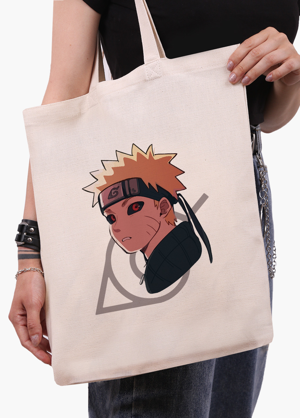 Еко сумка шоппер біла Ітачі Учіха (Itachi Uchiha) (9227-2822-WT-1) Еко сумка шоппер біла 41*35 см MobiPrint (221683035)