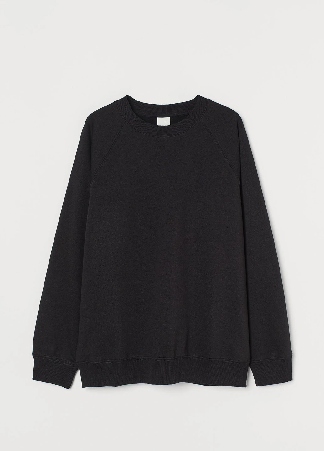 Черный світшот фліс,чорний, H&M Basic (254769959)