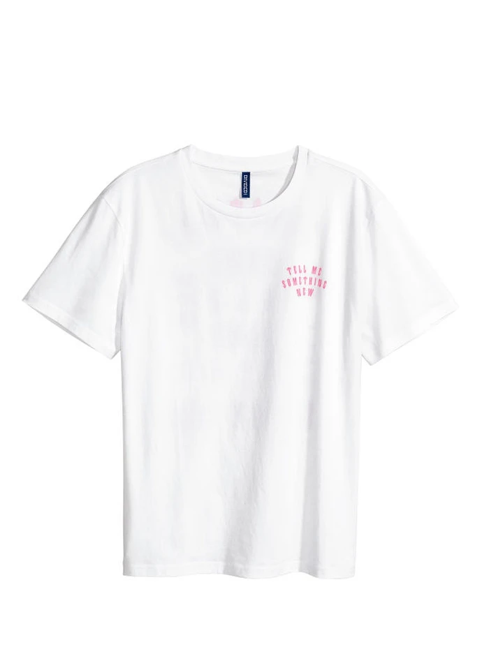 Белая футболка с принтом H&M