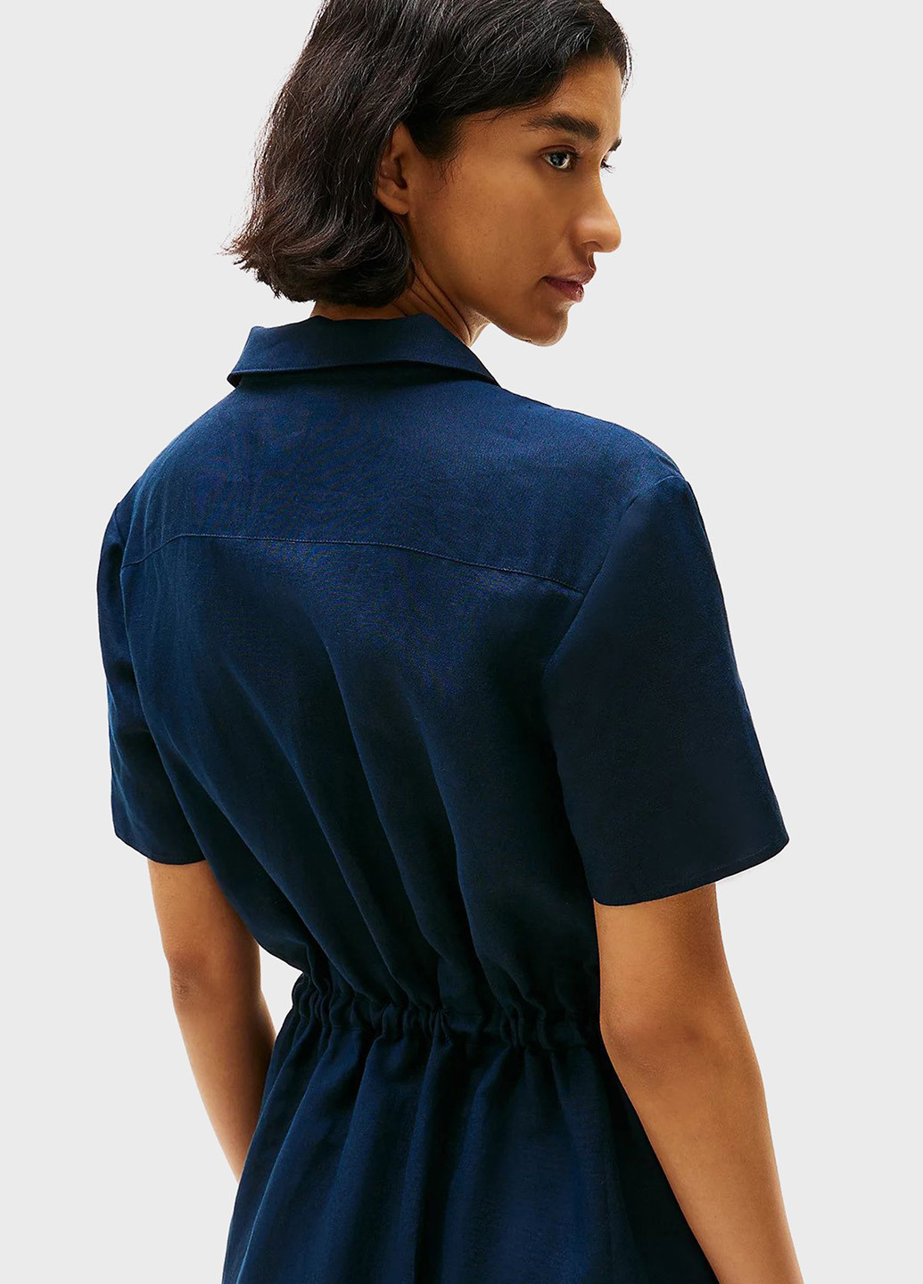 Синя кежуал сукня сукня-сорочка Tommy Hilfiger однотонна