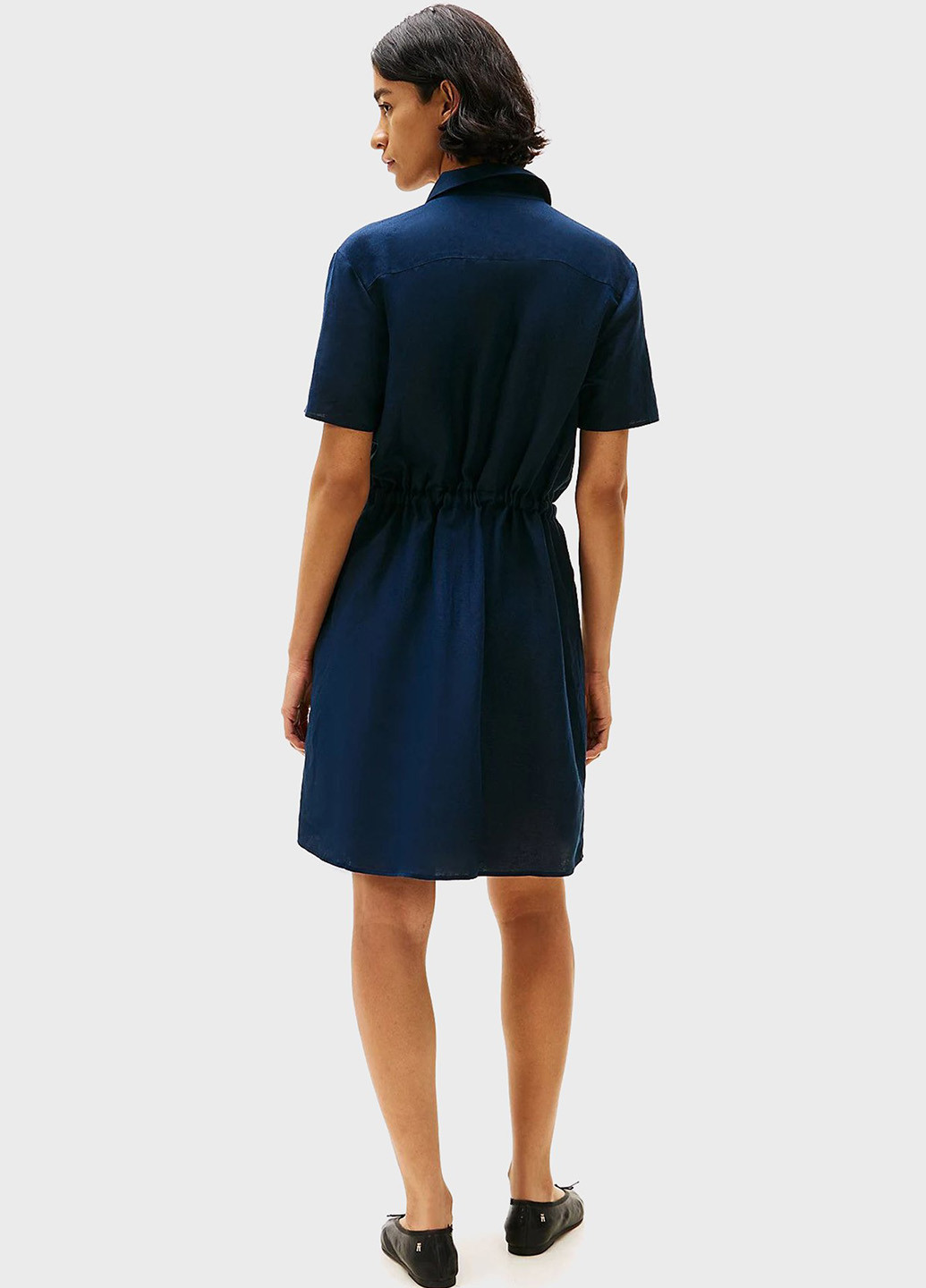 Синя кежуал сукня сукня-сорочка Tommy Hilfiger однотонна