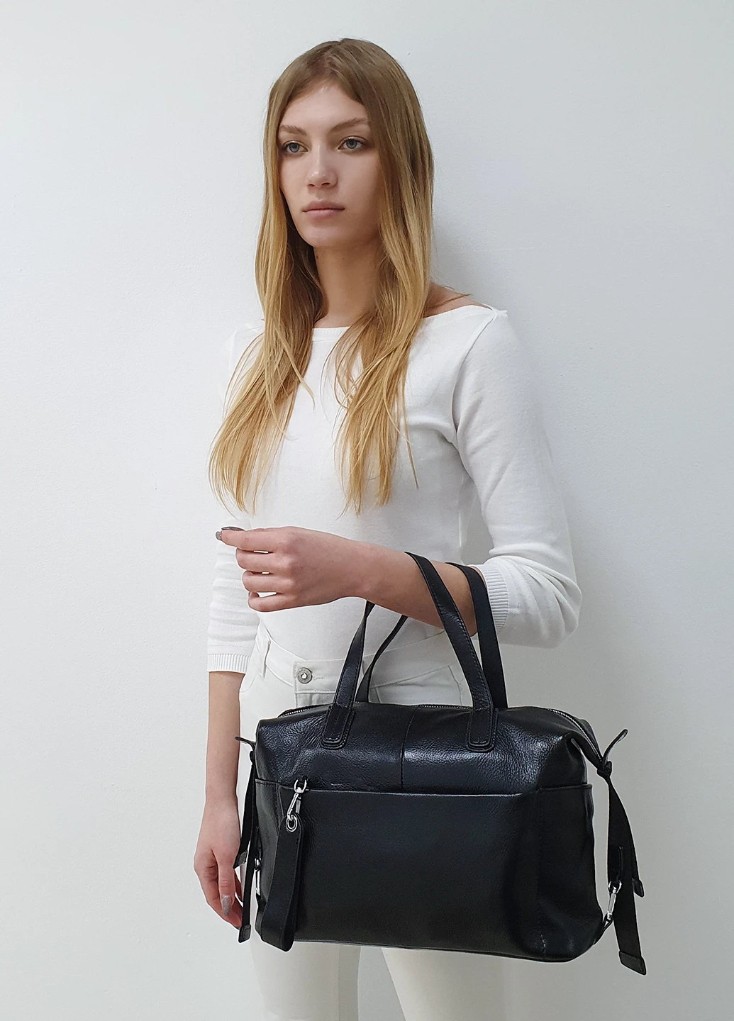 Міська жіноча чорна сумочка шкіряна 2100 Fashion Сумка (225899827)