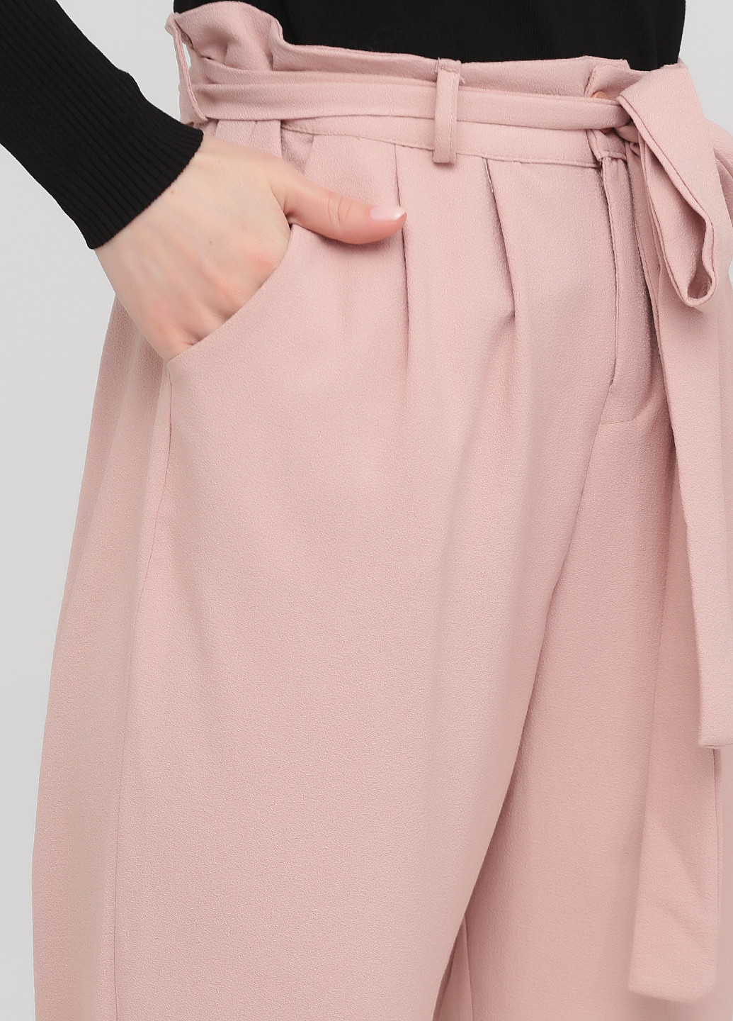 Розовые кэжуал летние укороченные, каррот брюки Bebe Plus