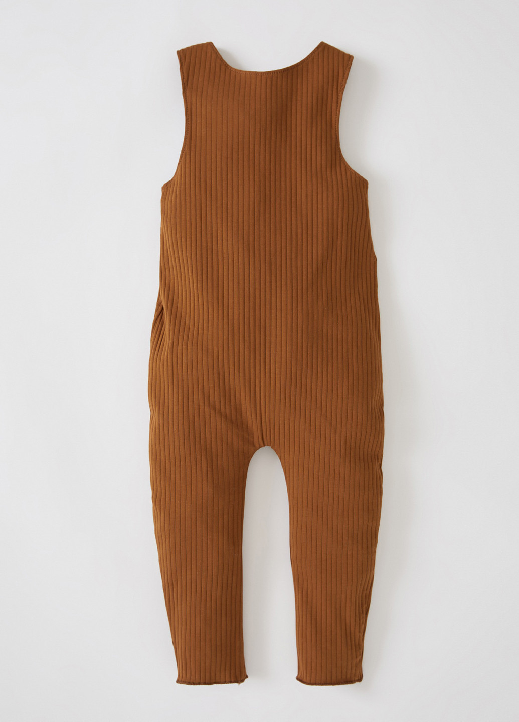 Комбинезон DeFacto комбинезон-брюки однотонный коричневый кэжуал трикотаж, хлопок