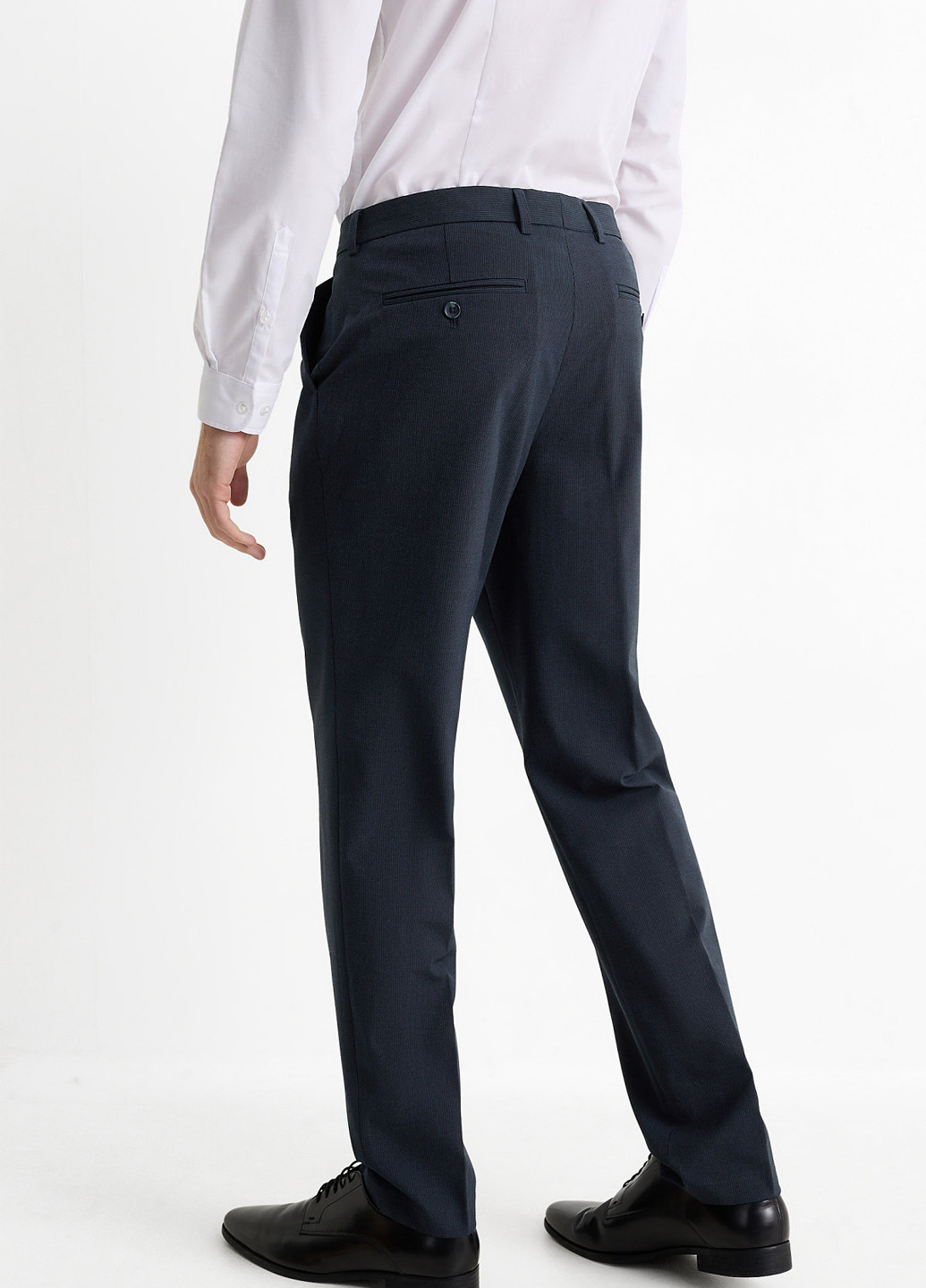 Темно-синие классические демисезонные классические брюки C&A