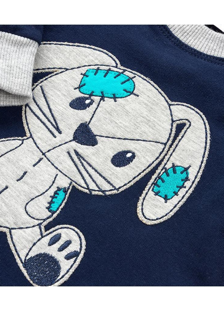 Синий демисезонный костюм десткий с зайцем (9513-74b-blue) Breeze