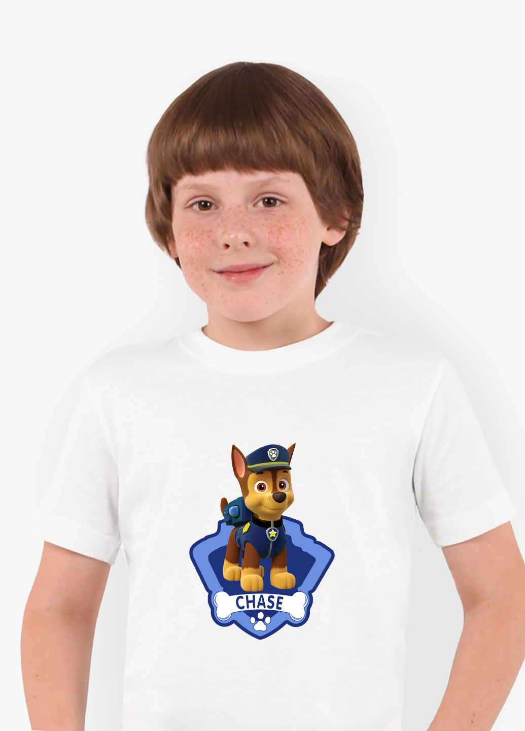 Белая демисезонная футболка детская щенячий патруль (paw patrol)(9224-1610) MobiPrint