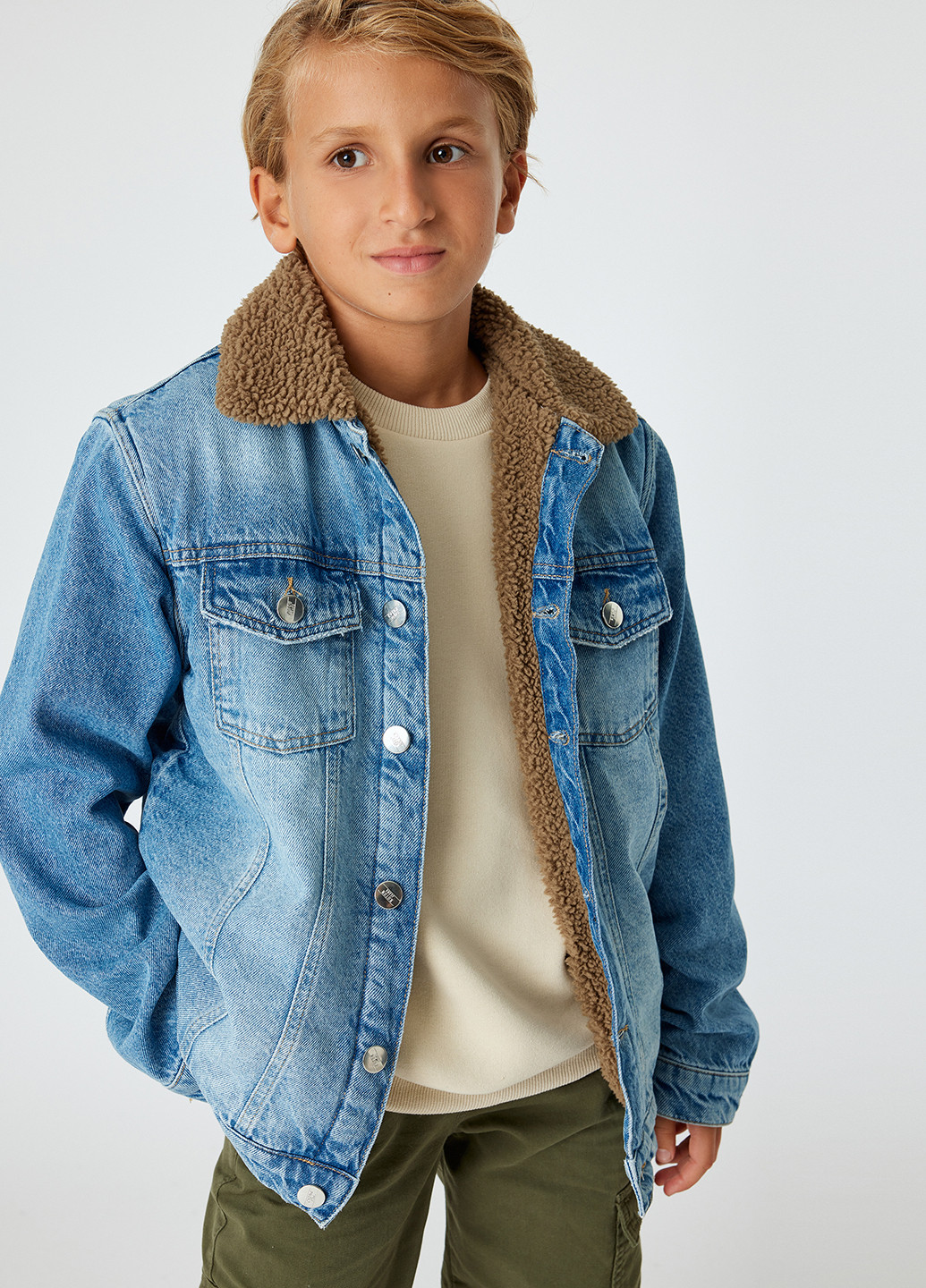 Блакитна демісезонна куртка KOTON