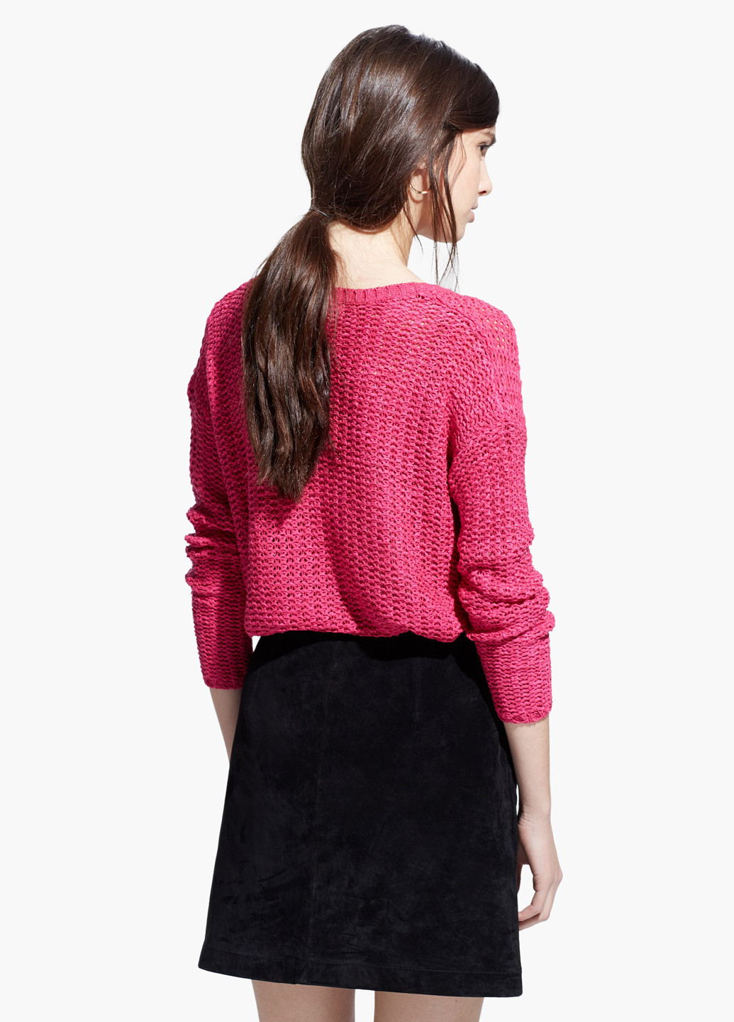 Фуксиновый демисезонный пуловер пуловер Mango