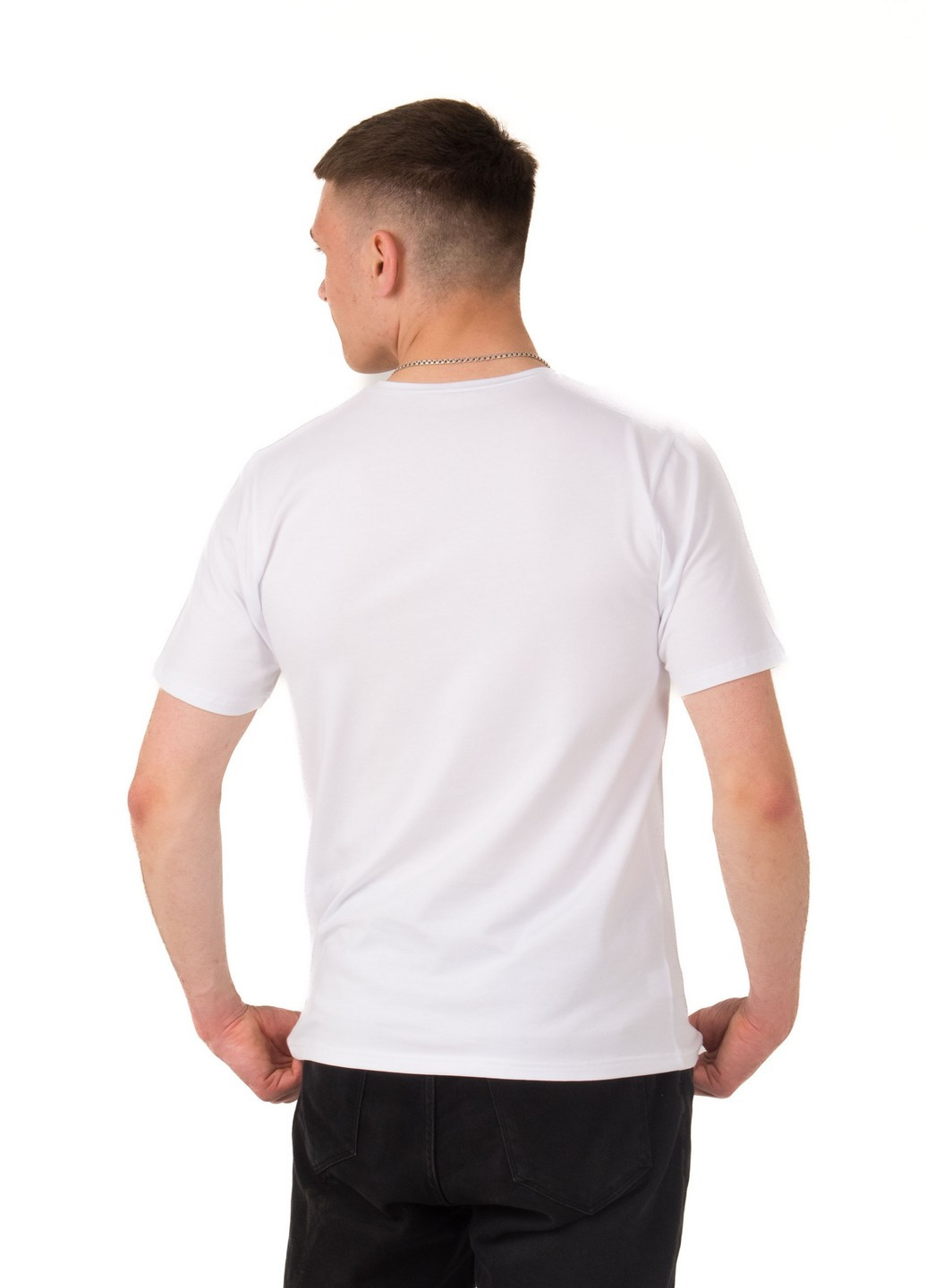 Біла футболка чоловіча Наталюкс 41-1318