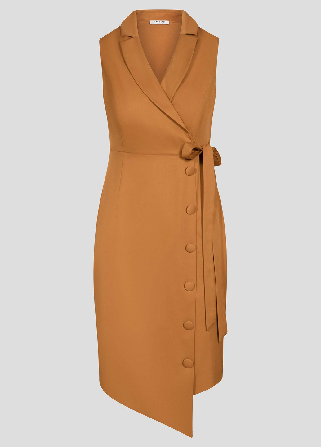 Світло-коричнева кежуал сукня на запах Orsay однотонна