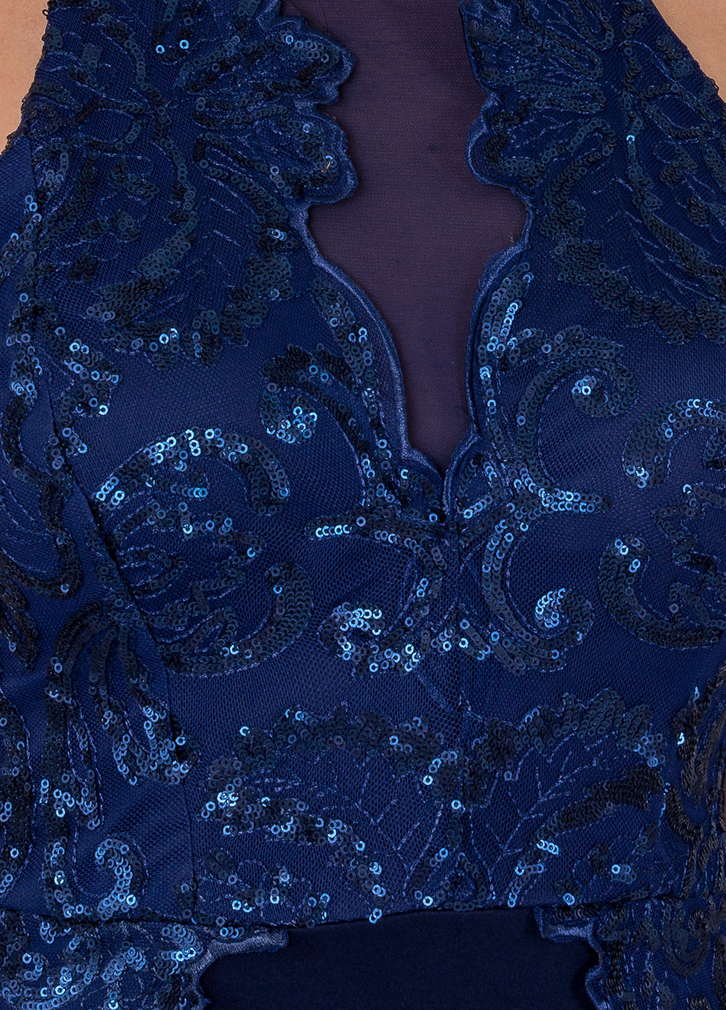 Темно-синя вечірня плаття, сукня годе Jessica Wright однотонна