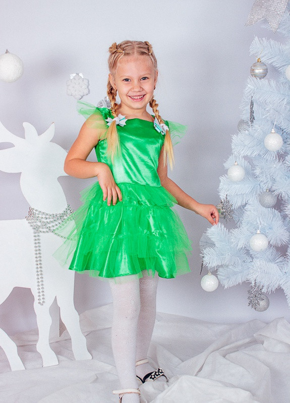 Зелёное новогоднее платье “елочка” Носи своє (256400185)
