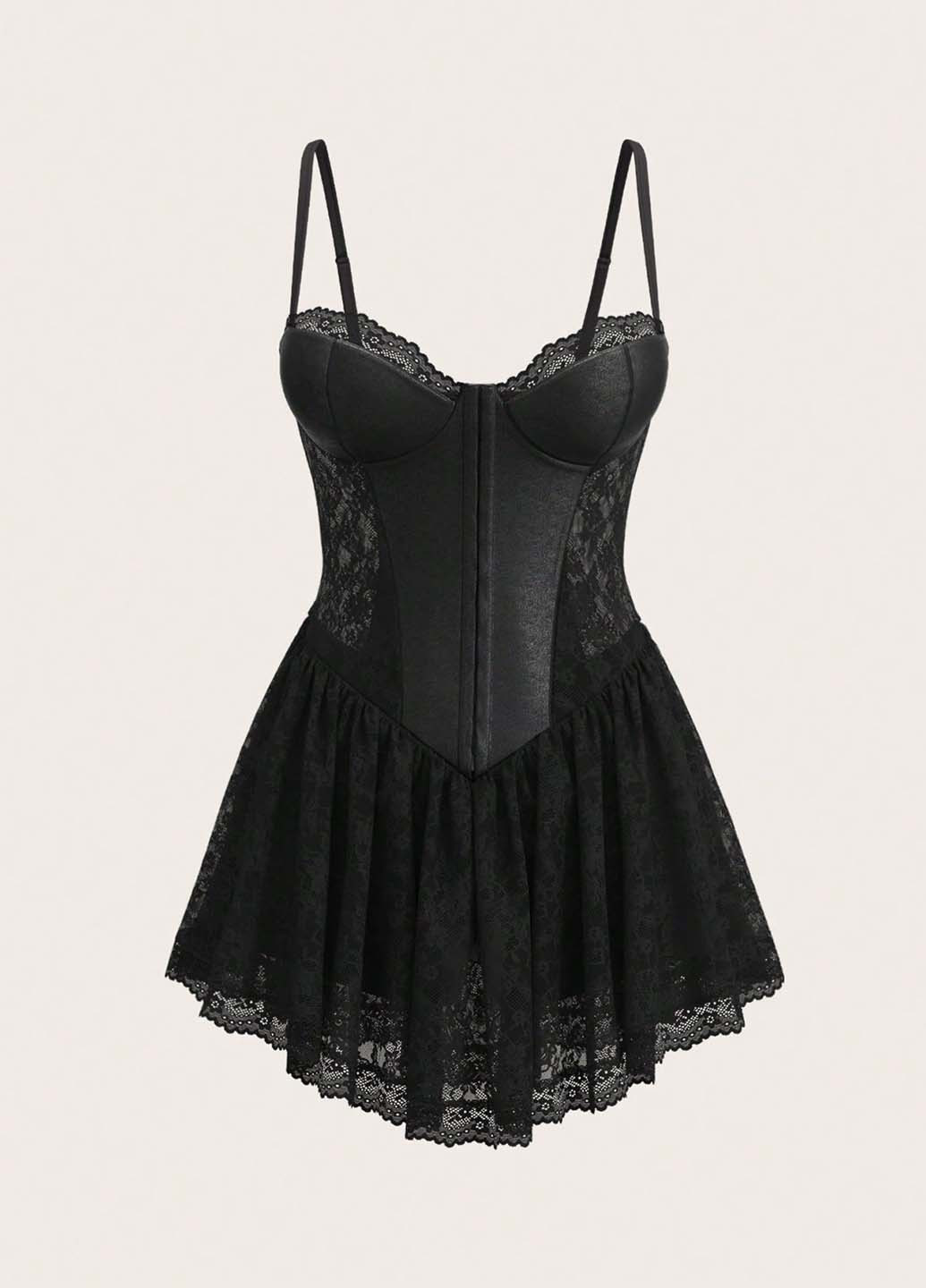 Черное домашнее, откровенный платье SHEIN однотонное