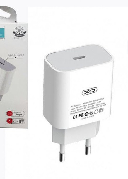 Мережевий зарядний пристрій 10W type-C Білий XO l80(eu) (255022126)