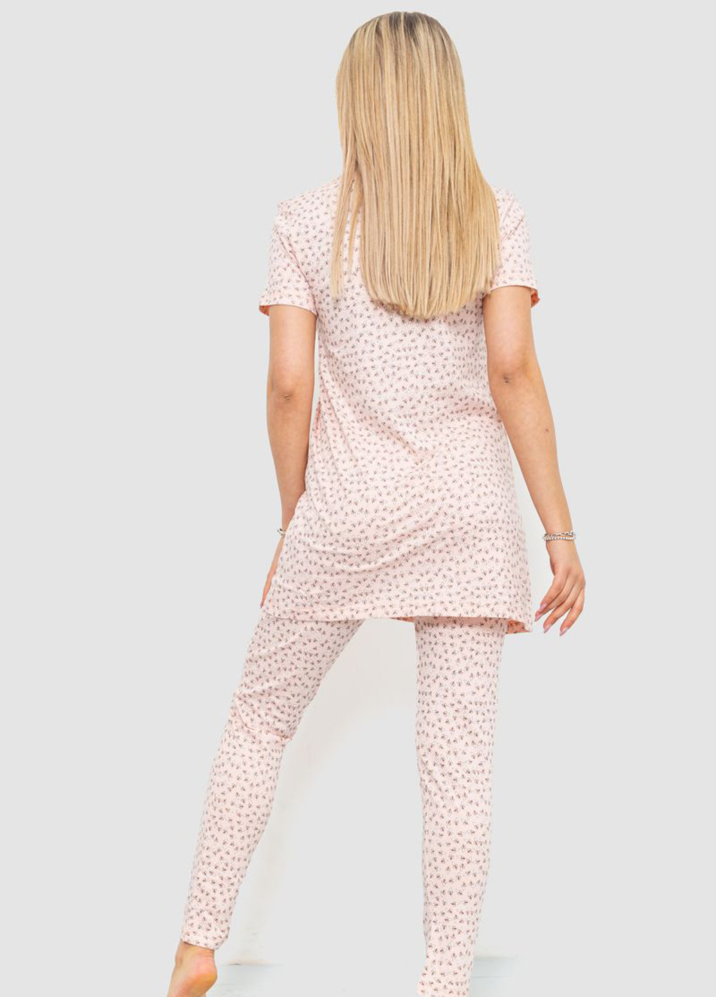 Персиковая всесезон пижама (туника, брюки) туника + брюки Ager