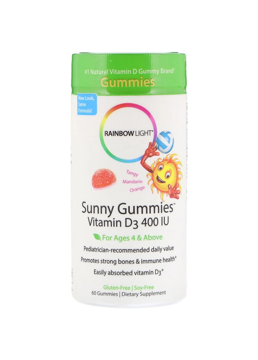 Вітамін Д3 Sunny Gummies Vitamin D3 400 IU 60 мармеладок Rainbow Light (255408163)
