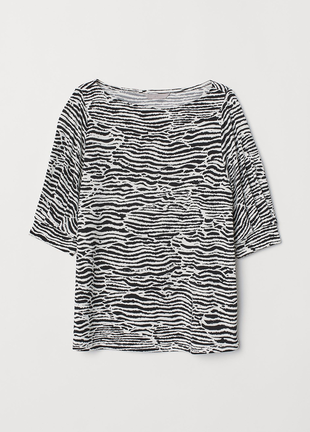 Чорно-біла літня блузка H&M